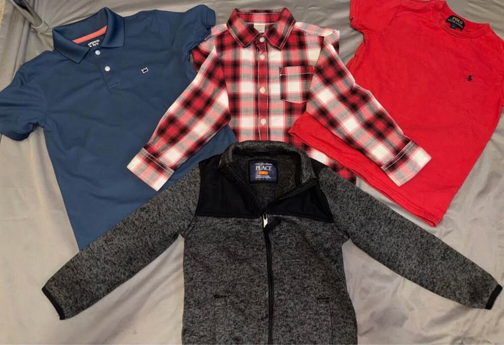 4 pc Boys shirts-Size 5-Ralph Lauren, Crown & Ivy, Children’s Place, & Gymboree
